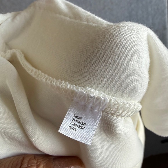 All In Motion Airy Sleek Wide Leg Pant Athleisure Large Cream High Rise - Picture 10 of 13